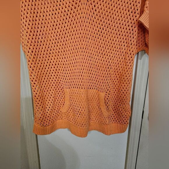 #067 CJ Banks Orange Breezy Hoodie Size: 3X - Picture 2 of 4